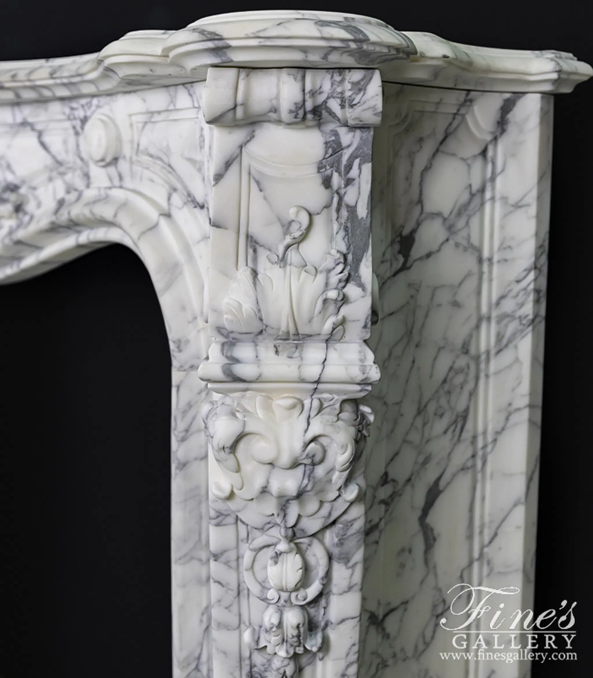 Marble Fireplaces - Rare Louis XV French Itailan Calacatta Marble